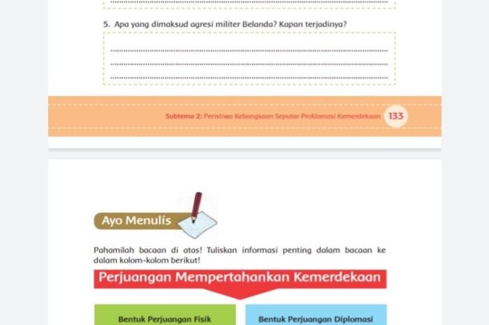 Kunci jawaban tema 7 kelas 5 halaman 133