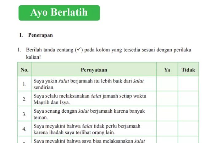 Kunci jawaban pendidikan agama islam kelas 7 halaman 130