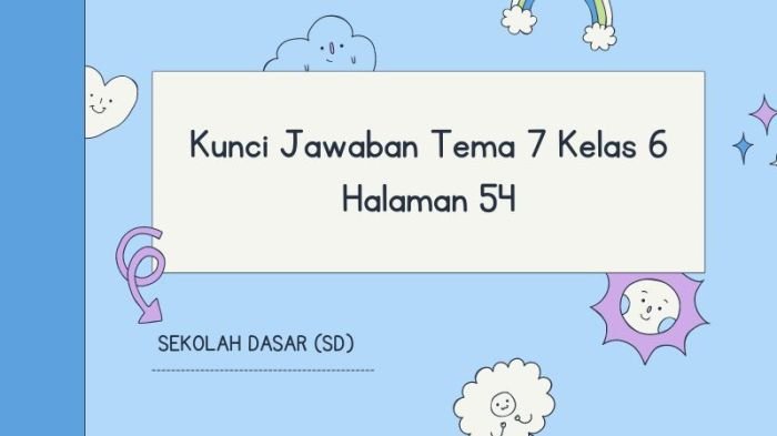 Kunci jawaban tema 7 kelas 6 halaman 54