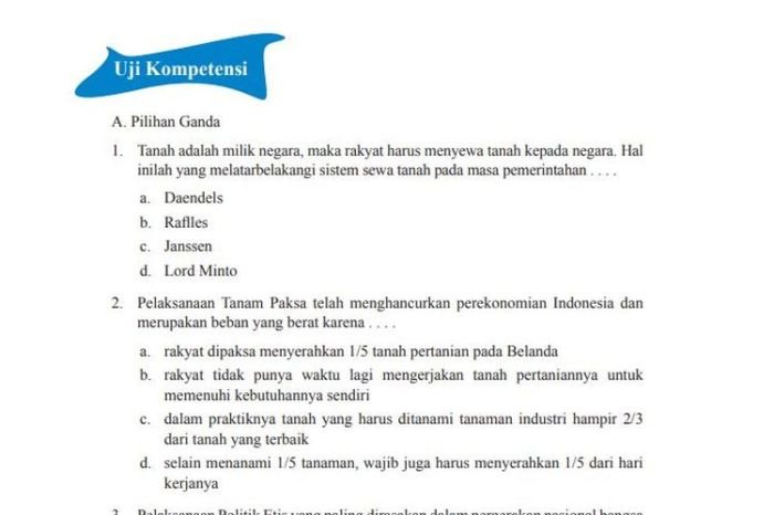 Soal ski kelas 8 semester 2 dan kunci jawaban