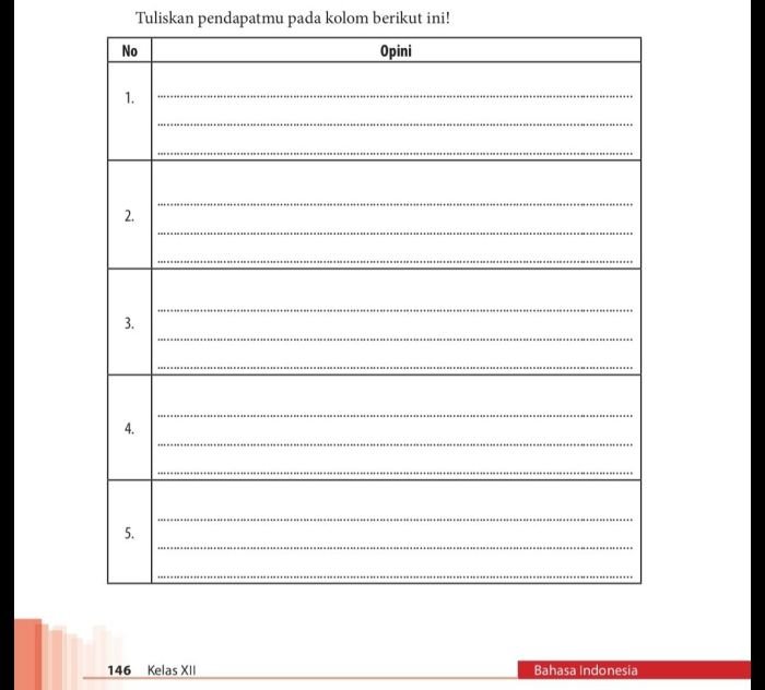Kunci jawaban bahasa indonesia kelas 12 halaman 145