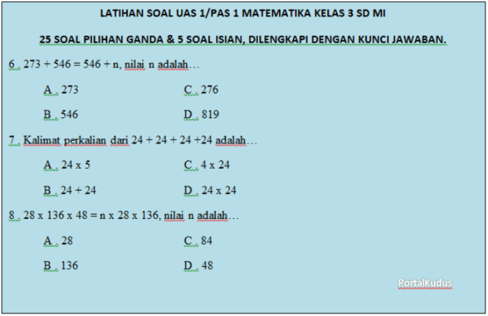 Soal pecahan kelas matematika semester contoh ulangan materi pelajaran bab doc sekolah harian ide biasa pokok dasar Soal matematika kelas 3 semester 2 dan kunci jawaban