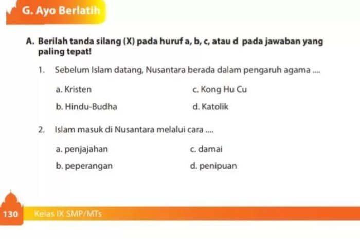 Kunci jawaban pai kelas 9 halaman 130