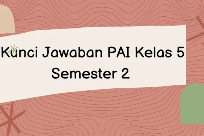 Soal agama islam kelas 5 semester 2 dan kunci jawaban