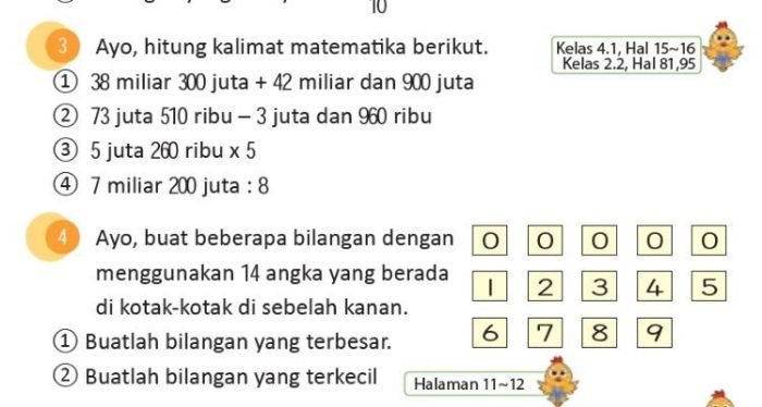 Kunci jawaban matematika kelas 4 kurikulum merdeka