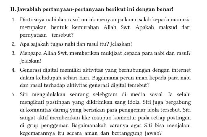 Kunci jawaban pai kelas 8 halaman 186 kurikulum merdeka