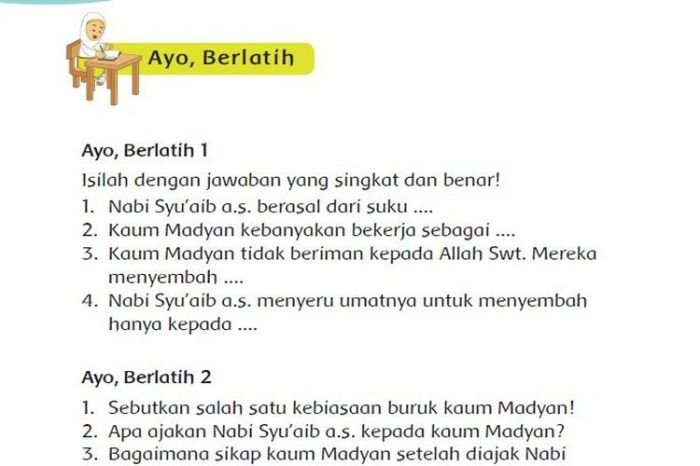 Soal uts pai kelas 3 semester 2 dan kunci jawaban