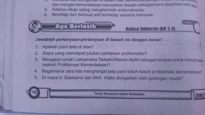 Kunci jawaban bahasa indonesia