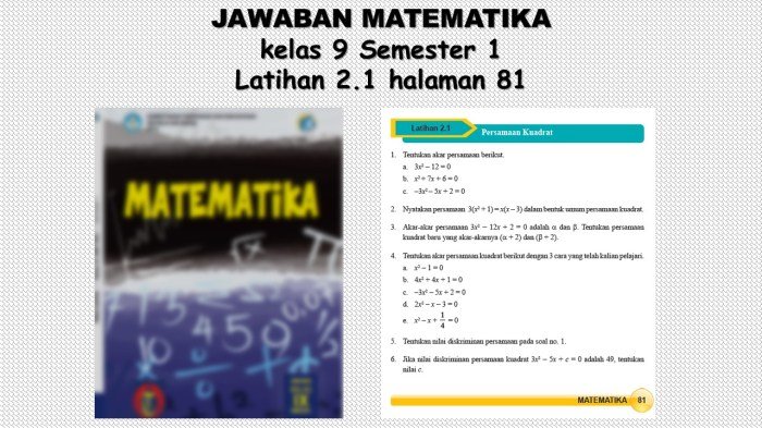 Kunci jawaban matematika kelas 9 halaman 81