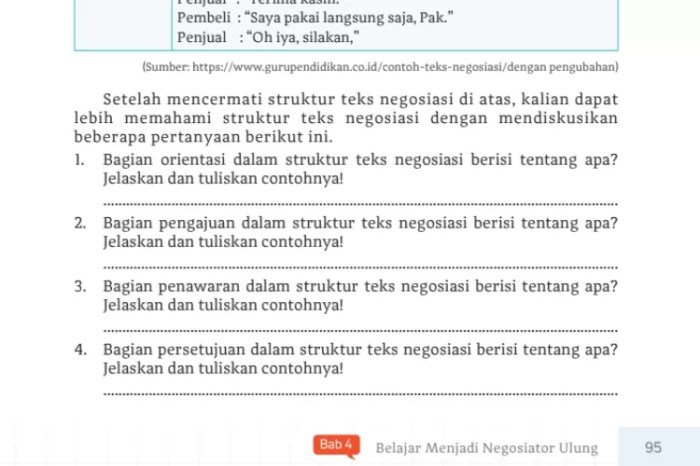 Kunci jawaban bahasa indonesia kelas 10 halaman 95