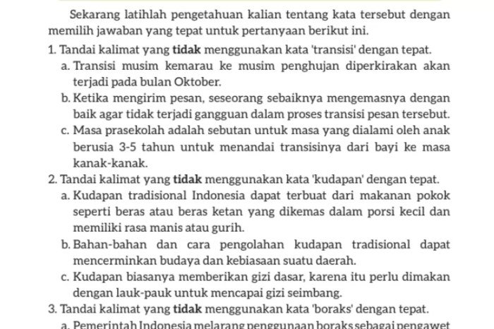 Kunci jawaban bahasa indonesia kelas 7