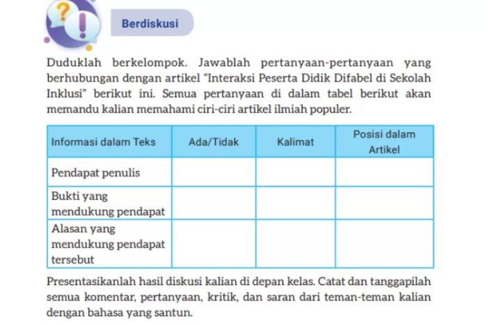 Kunci jawaban bahasa indonesia kelas 8 halaman 96 kurikulum merdeka