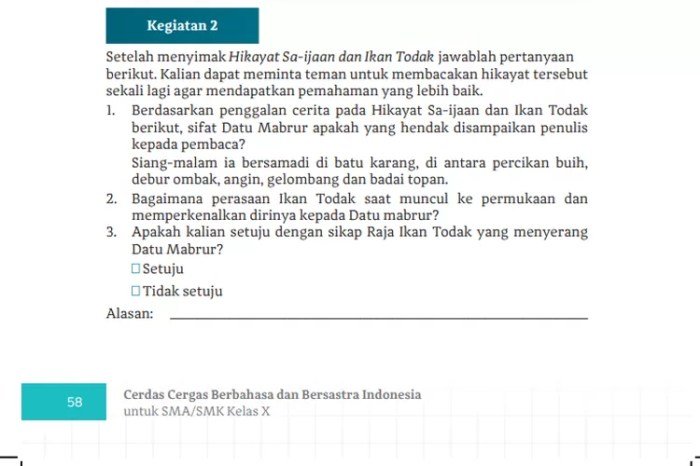 Kunci jawaban bahasa indonesia kelas 10 halaman 58