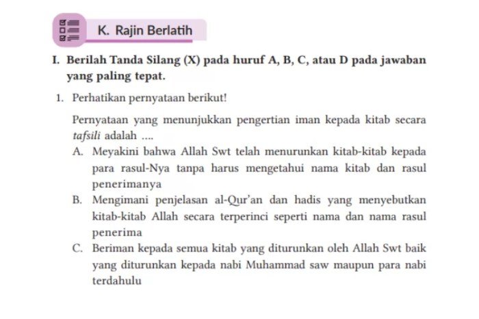 Kunci jawaban pai kelas 8 halaman 23 kurikulum merdeka