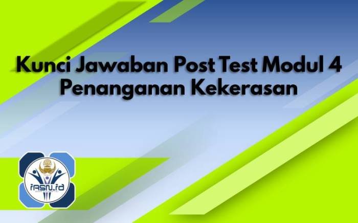 Kunci jawaban post test modul 4