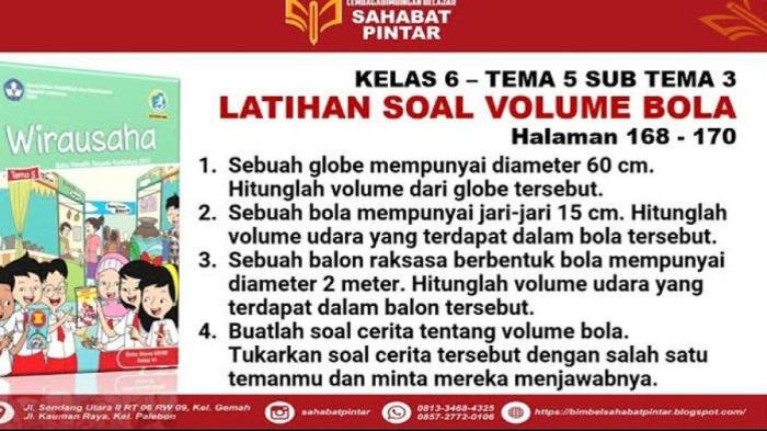 Soal tema 5 kelas 6 dan kunci jawaban