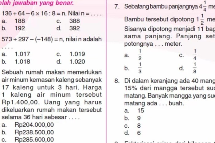 Kunci jawaban gemar matematika kelas 6 hal 61
