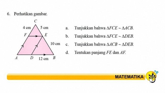 Kunci jawaban matematika kelas 9 halaman 255