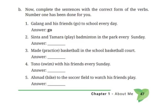 Kunci jawaban bahasa inggris kelas 7 semester 1