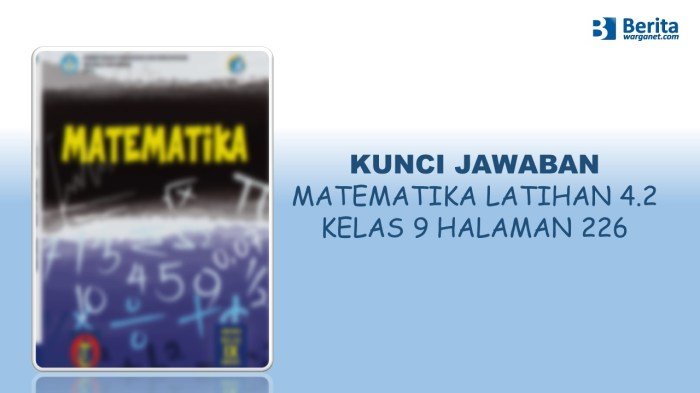 Kunci jawaban matematika kelas 9 hal 226