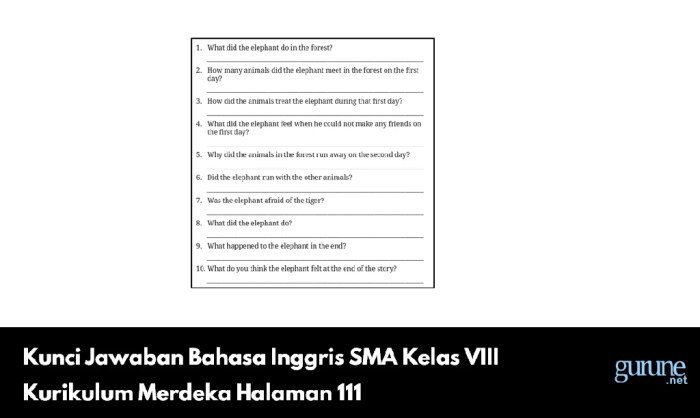 Kunci jawaban bahasa inggris kelas 8 halaman 111 kurikulum merdeka