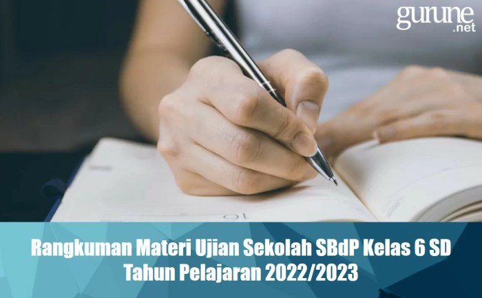 Soal sbdp kelas 6 dan kunci jawaban