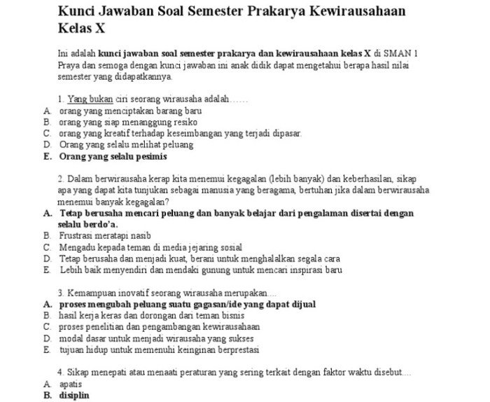 Kunci jawaban buku prakarya dan kewirausahaan kelas 11 semester 2