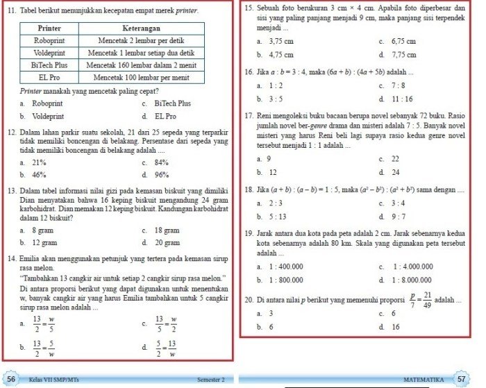 Kunci jawaban matematika kelas 9 halaman 213