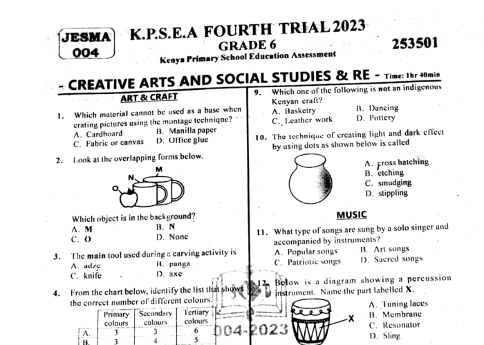 Soal ujian kelas 6 2023 dan kunci jawaban
