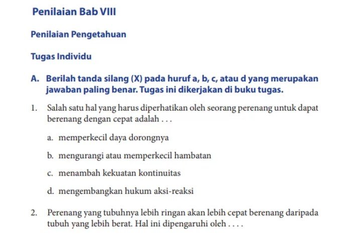Kunci jawaban pjok kelas 9 halaman 187