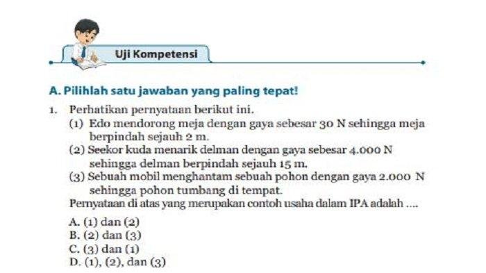 Soal ipa kelas 8 semester 1 dan kunci jawaban