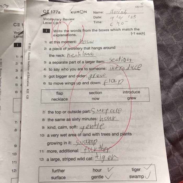 Kunci jawaban kumon level k bahasa inggris
