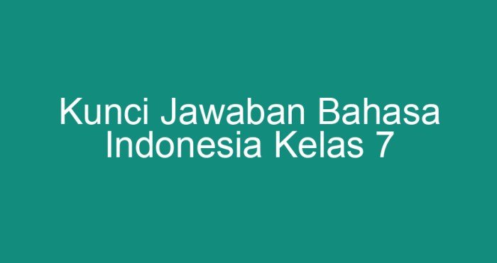 Kunci jawaban bahasa indonesia