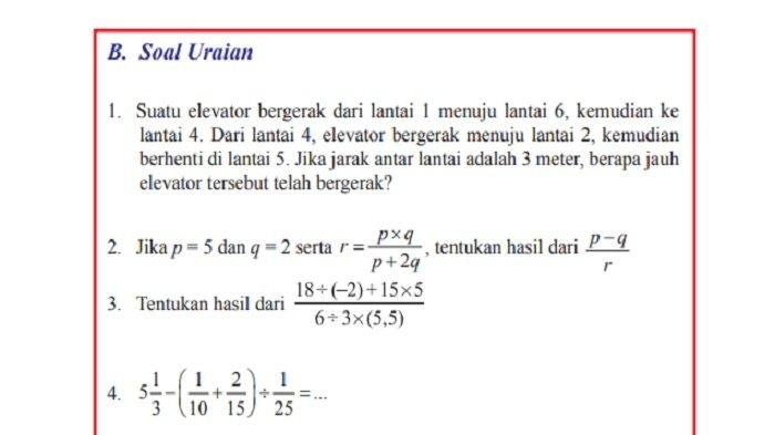 Kunci jawaban matematika kelas 7 halaman 107