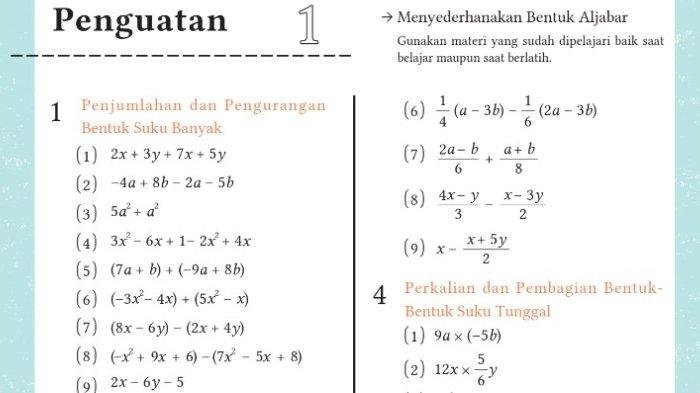 Kunci jawaban matematika kelas 8 halaman 43 kurikulum merdeka