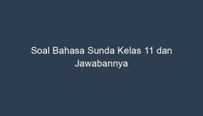 Kunci jawaban bahasa sunda