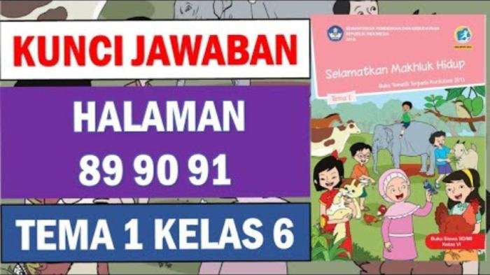 Kunci jawaban tema 1 kelas 6 halaman 89