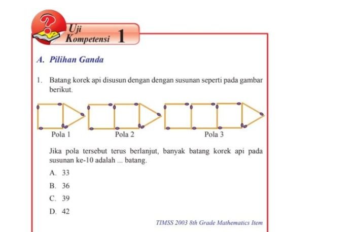 Kunci jawaban matematika kelas 8 semester 2 halaman 40