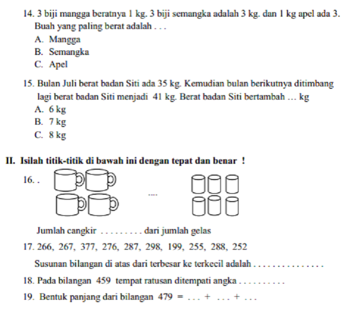 Kunci jawaban matematika kelas 6 semester 2