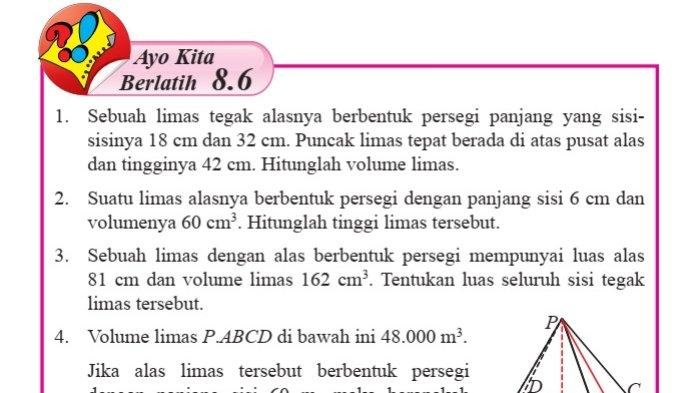 Kunci jawaban matematika kelas 8 semester 2 halaman 40
