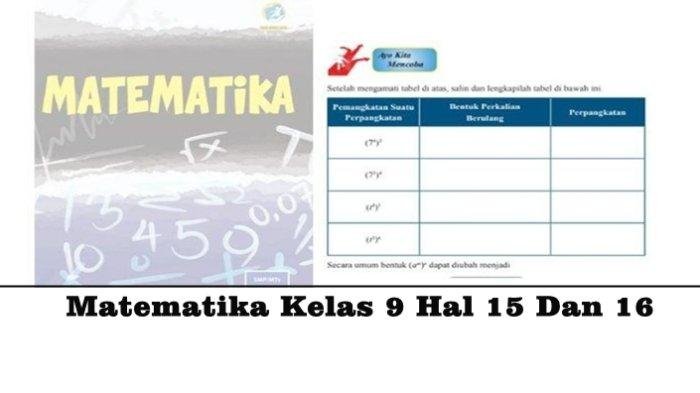 Kunci jawaban matematika kelas 9 halaman 16