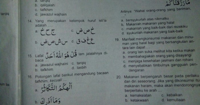 Kunci jawaban bahasa arab kelas 7 semester 2
