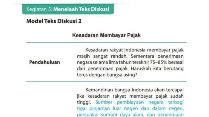 Kunci jawaban mandiri bahasa indonesia kelas 9