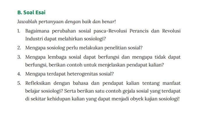 Kunci jawaban ips kelas 10 kurikulum merdeka