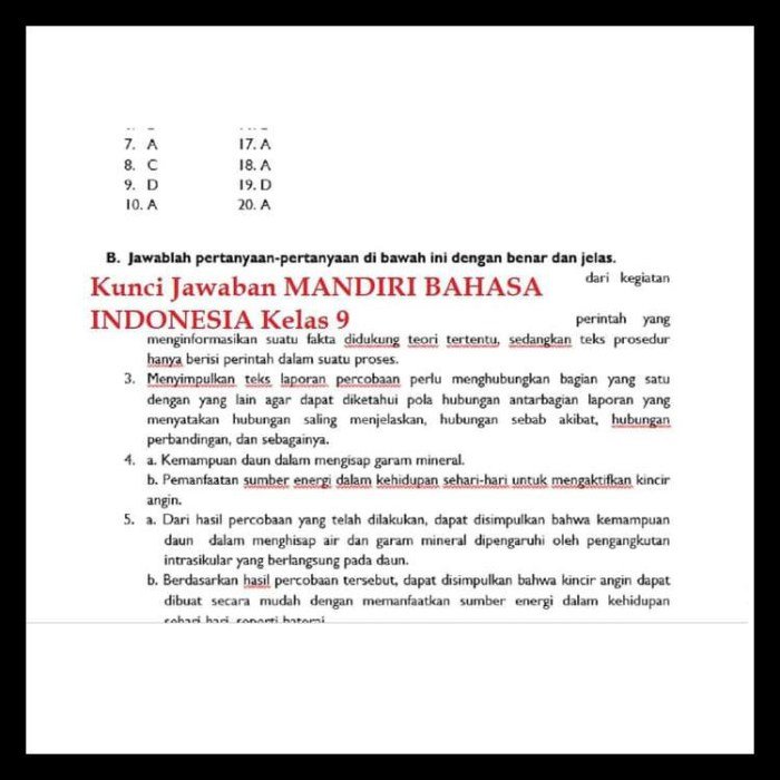 Kunci jawaban bahasa indonesia kelas 7 halaman 130