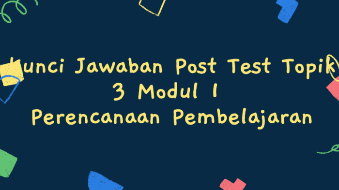 Kunci jawaban post test merumuskan modul ajar