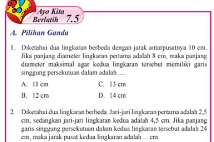 Kunci jawaban matematika kelas 8 halaman 22 semester 2