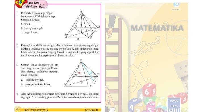 Kunci jawaban matematika kelas 8 semester 2 halaman 45