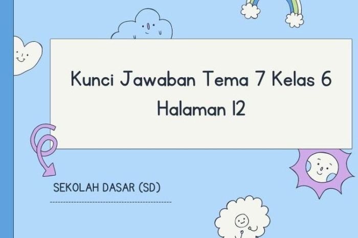 Kunci jawaban tema 7 kelas 6 halaman 12