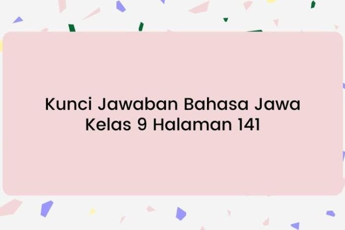 Kunci jawaban bahasa jawa kelas 9 halaman 50 52